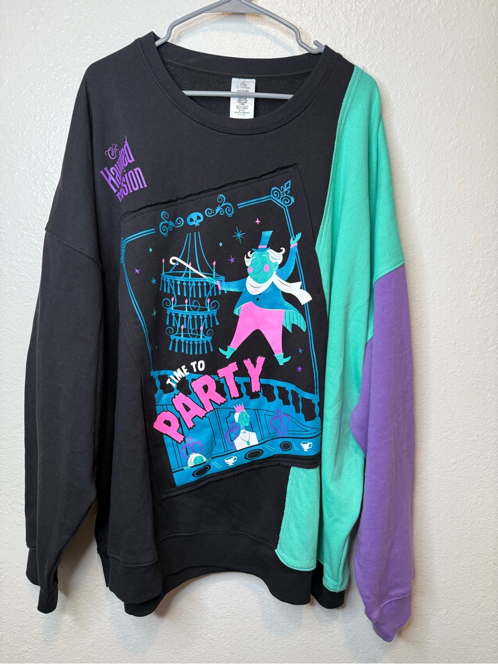 Disney Haunted Mansion Time to Party Sweatshirt Glow in the Dark Size XXL Spooky